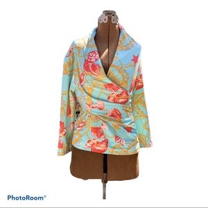 J. McLaughlin S Nautilis long sleeve blouse